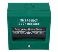 HINTRMENT Pulsante di Allarme Manuale Antincendio Attivazione Manuale e Risposta Rapida in Plastico Verde per Emergenze Incendio e Uscite di Sicurezza