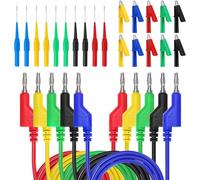 HINTRMENT Set 1 Multimetro con Cavetti Tester in Rame e Pvc, Clip a Coccodrillo e Sonde per Test Elettrici e Prestazioni Elettromeccaniche