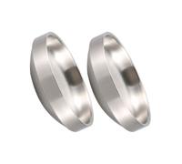 HINTRMENT Set 2 Piatti per Condimenti in Acciaio Inossidabile Argento, Doppio Strato per Salsa Coreana, per Ristorante e Casa, Accessori Moderni per Cucina