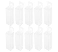 HINTRMENT Set 25 Scatole Trasparenti per Balsamo Labbra 2.1x2.1x7.7 Cm Gancio, Custodia Porta Rossetto Ricaricabile in Plastica, Porta Soldi e Piccoli Oggetti per Organizzazione Fai da Te