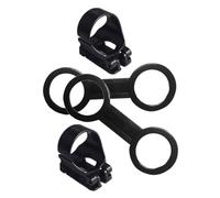 HINTRMENT Set 4pezzi Supporto Boccaglio Subacqueo in Silicone e ABS Nero, Portatile Posizione Regolabile per Maschera e Snorkel da Immersione