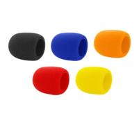 HINTRMENT Set 5 Coperture Protettive per Microfono in Spugna Antivento, Manicotti per Microfoni Portatili Colorati, Accessori Microfono per Palco e Registrazioni, Protezione da Rumore
