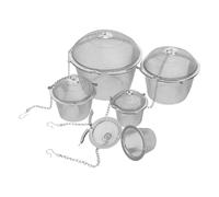 HINTRMENT Set 5 Pezzi Infusori da Tè in Acciaio Inossidabile con Filtro a Rete Fine Riutilizzabile, Capacità Grande, per Foglie di Tè Sfuso e Erbe in Ufficio