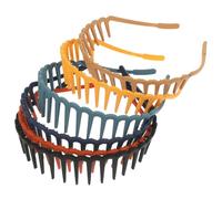 HINTRMENT Set 6 Pezzi Cerchietti per Chioma in Plastica Denti a Forma Ondulata Fasce Chioma per Ragazze Design Opaco Comodi per Danze e Banchetti