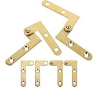HINTRMENT Set da 4 Cerniere Nascoste in Rame per Porta in Legno e Porta Francese, Cerniere Rotanti Albero e Giù, per Casa e Ufficio, Resistenti e Anti-deformazione