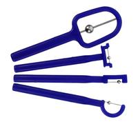 HINTRMENT Set di 4 Pezzi per Esercizi della Lingua Blu Design Portatile in Pp e Acciaio Inossidabile per Allenamento Muscolare Orale e Riabilitazione del Linguaggio e Autismo