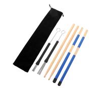 HINTRMENT Set di Bacchette per Batteria con Spazzole in Metallo e Legno 5a Custodia Inclusa Migliora le Capacità Ritmiche con Toni Versatili per Esercitazioni e Lezioni