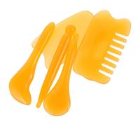 HINTRMENT Set Massaggiatore Gua Sha in Resina Naturale Multi-funzione per Viso e Collo Penna per Agopunti, Raschiatore Facciale, Bastoncino per Muscoli e Pettine, per Massaggi Rilassanti