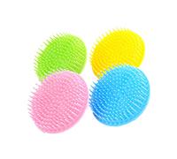 HINTRMENT Spazzola per Shampoo Chioma Setole in Silicone e Pp, Massaggiatore per Capelluto 4 Pezzi, Pulizia Profonda e Massaggio Rilassante Sotto la Doccia Colore Casuale