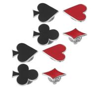 HINTRMENT Spille da Giacca in Lega di Zinco, Resistenti allo Sbiadimento e Leggere Set 8 Pezzi a Forma di Carte da Gioco per Abbigliamento e Accessori Eleganti
