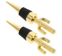 HINTRMENT Tappi per Bottiglia di Vino a Forma di Cactus in Lega Oro, 2 Pezzi, Facili da Inserire e Rimuovere, Prevengono la Volatilizzazione Dell'alcol, per Banchetti e Feste