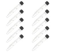 HINTRMENT Tubi da Centrifuga Conici in Materiale Sintetico 15ml 10 Pezzi con Tappo a Vite e Area Scrittura Bianca per Conservazione Campioni e Oli Essenziali