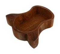 HINTRMENT Vassoio da Portata in Legno Scuro per Frutta Secca e Snack, Ciotola Piccola e Leggera per Uso Domestico e Feste, Piatto Artigianale Portatile per Colazione e Riunioni Familiari