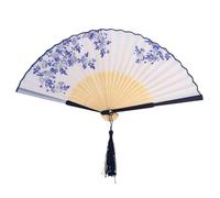 HINTRMENT Ventaglio Pieghevole in bambù Classico e Delicato, Accessorio Ornamentale Unico per Donna, Leggero e Portatile Come Regalo per Danza Estiva