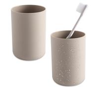 Hintyne Bicchieri di plastica Bicchiere da bagno riutilizzabile, 2 bicchieri da bagno infrangibili da 300 ml, di plastica riutilizzabili, Bevanda sicura e leggera, Bicchiere d'acqua