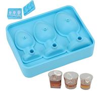 Hintyne Stampo per Ghiaccio a Forma di Tappo anale stampi per Ghiaccio Divertenti in Silicone a 3 Griglie con Coperchio Stampo per Fai da Te con Imbuto stampi per Facili da Pulire per succhi