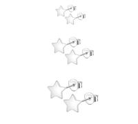Hinvan 3 Paia Orecchini a Perno in Argento Sterling 925 Piccoli Orecchini Argento a Forma di Stella Ipoallergenic per Donna e Ragazze Forniti in una Confezione Regalo per Gioielli