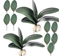 HinyoCo Foglia Orchidea Artificiale 26 cm Radici Dall'Aspetto Reale Piante Un Contatto Nel Lattice Verde Faux Leaf Arrangement (11)
