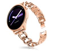 HinZann 20mm Cinturino per Garmin Approach J1/S44/S50 / Forerunner 570 42mm/165/165 Music/Venu Sq 2, Acciaio Inossidabile, Donna Metallo Cinturini di Ricambio per Garmin Vivoactive 6/5 - Oro Rosa