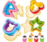 HINZER 8 formine per sandwich, orso, topo, unicorno, stella, sandwich, per bambini, panini, crostini, frutta, biscotti, per ragazzi e ragazze