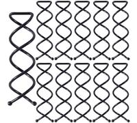HINZIC 15 forcine per capelli a spirale, antigraffio, rotonde, a spirale, nere, accessori decorativi per capelli per donne e ragazze, stile chignon fai da te