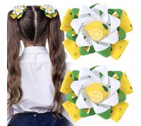 HINZIC 2 fermagli per capelli a forma di limone, con fiocco giallo, per Natale, spiaggia, San Valentino, matrimoni, feste, accessori per capelli da donna, Rapunzel