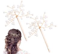 HINZIC 2 pezzi forcine per capelli da sposa con perle, fermaglio per capelli in metallo, forcine per capelli da sposa, gioielli decorativi per fi