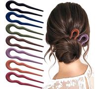 HINZIC 7 forcine per capelli a forma di U a forma di U da 15,3 cm opache a forma di U forchette, accessori per capelli per donne e ragazze (confezione da 7)
