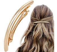 HINZIC Fermaglio per capelli da 11,4 cm, in metallo, grande, stile vintage, francese, per matrimoni, balli di fine anno, San Valentino, accessori per capelli lunghi e spessi