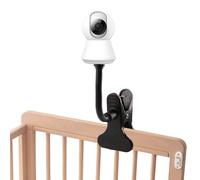 Hioip Supporto per Baby Monitor, Supporto per Fotocamera Video Neonati Adattato All'interfaccia Dado 1/4 senza Forare, Supporto Girevole per Babyphone Monitor Bambini Lettino Tavolo (Nero)