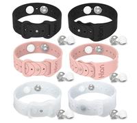 Hion 3 paia dai braccialetti per alleviare la cinetosi, da viaggio, per agopressione, per nausea mattutina, mal di mare, malattia automobilistica, nastro (Black+Pink+Tra)