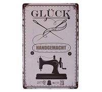 Hioni Glück è fatto a mano in stile vintage, targa in metallo da appendere alla parete