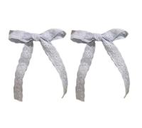 HIOPOIUYT 1 pz/1 paio Francese Bowknot Forma Forcina per Ragazza Primavera Campeggio Fotografia Uso Capelli Barrettes Panno Hairpin