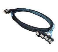 HIOPOIUYT 4 Porte SAS4.0 A 7P Cavo Adattatore con PCIe SAS4.0 Supporto Design Angolato A 90 Gradi per Cavo Adattatore Archiviazione Data Center Server E Data Center