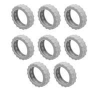 HIOPOIUYT 8 coperture riutilizzabili per ruote per bagagli, in silicone, antigraffio, adatte alla maggior parte dei bagagli, per la riduzione del rumore, Grigio, One Size