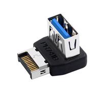 HIOPOIUYT Adattatore per scheda madre USB 3.1 a tipo E Header Pannello convertitore TIPO E Connettore sterzo a 90 gradi Trasferimento dati