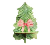 HIOPOIUYT Albero di Natale Supporto In Legno Con Dolci Fiocchi Modello Per Stagionale Casa Accento Parete Appeso Mensola Floating Storage Rack