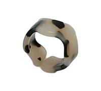 HIOPOIUYT Anello alla moda con stampa leopardata, anello alla moda, elegante, regolabile, perfetto per le donne, come da immagine