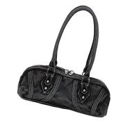 HIOPOIUYT Borsa a tracolla alla moda con chiusura a cerniera pratica borse da sera borsa casual borsa ascella borsa per opzione di trasporto borsa quotidiana casual, Nero , One Size