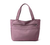 HIOPOIUYT Borsa a tracolla alla moda Tote borsa per donne ragazze borse per la spesa in nylon borse di grande capacità borse grande borsa di nylon con cerniera per viaggi, A