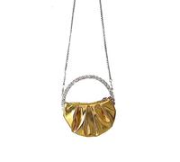HIOPOIUYT Borsa a tracolla da donna, da sera, per feste, balli di fine anno, matrimonio, borsa a tracolla per ragazze e donne, pochette da sera, Oro