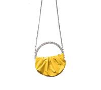 HIOPOIUYT Borsa a tracolla da donna, da sera, per feste, balli di fine anno, matrimonio, borsa a tracolla per ragazze e donne, pochette da sera, Giallo