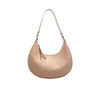 HIOPOIUYT Borsa a tracolla in pelle PU per donna elegante borsa ascellare tinta unita borsa ascella shopping borsa alla moda donna moda ascella borsa in pelle tinta unita, Albicocca, One Size