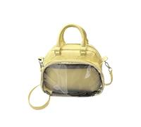 HIOPOIUYT Borsa a tracolla in PU alla moda Borse a tracolla multiuso Spaziose interne con manico superiore borsa per abiti quotidiani Borsa casual leggera, Giallo, One Size