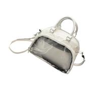 HIOPOIUYT Borsa a tracolla in PU alla moda Borse a tracolla multiuso Spaziose interne con manico superiore borsa per abiti quotidiani Borsa casual leggera, bianco, One Size