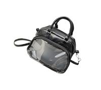 HIOPOIUYT Borsa a tracolla in PU alla moda Borse a tracolla multiuso Spaziose interne con manico superiore borsa per abiti quotidiani Borsa casual leggera, Nero , One Size
