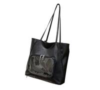 HIOPOIUYT Borsa a tracolla moderna elegante in PU borse da lavoro da donna borsa elegante con tasche multiple zaino da viaggio borsa a tracolla da viaggio, Nero , One Size