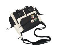 HIOPOIUYT Borsa a tracolla per donne uomini alla moda imbracature borse messager multi tasca hoboes borse con tracolla regolabile borse a tracolla da donna grande spalla shopping hoboes borsa, Nero e