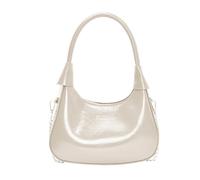 HIOPOIUYT Borsa a tracolla per le donne borsa in poliuretano pochette alla moda borse a tracolla con tracolla rimovibile per lavoro shopping viaggio borsa hoboes donna, bianco, One Size