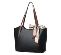 HIOPOIUYT Borsa a tracolla retrò alla moda per le donne pratica borsa ascellare in pelle PU di grande capacità leggera per l'uso quotidiano Borsa in pelle PU retrò, Nero , One Size
